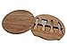 Wood Round Swivling Cheeseboard with 4 Stainless Utensils Inside