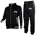 X-2 Mens Athletic Full Zip Fleece Tracksuit Jogging Sweatsuit Activewear Hooded Top