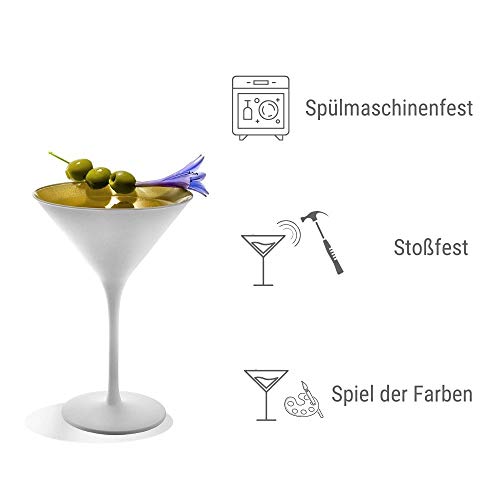 Stölzle Lausitz Cocktailschale Elements 240ml I Martini Gläser 6er Set I weiß-Gold I Cocktailgläser spülmaschinenfest… – Bild 4