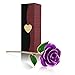 OUTAD Rose Flower, Best Gift for Valentine's Day, Mother's Day, Anniversary, Birthday Gift, Gift for Lover Mother Girlfriend, 24k Golden Plated Rose in Gift Box Purple