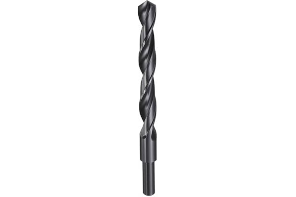 HARFINGTON 14mm Drill Bit 10mm Reduced Shank Round 4241 High Speed Steel Nitriding Black 118° Standard Point for Plastic Wood