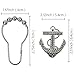 ZILucky Set of 12 Anchor Shower Curtain Hooks Decorative Home Bathroom Nautical Ocean Boat Sailing Tropical Beach Island Coastal Bath Theme Style Stainless Steel Rustproof (Silver)