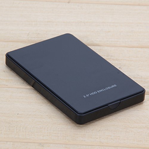 Alloet 2.5" SATA USB 2.0 HDD Box Hard Disk Drive External Enclosure Case + Carrying Case Bag (Black)