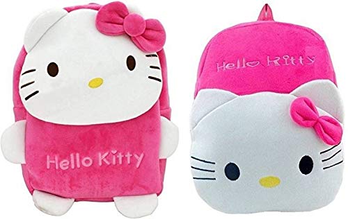 Blue Tree Velvet Kids School/Nursery/Picnic/Carry/Travelling Bag - 2 to 5 Age (Pack 2-Best_Rani-Hello Kitty)