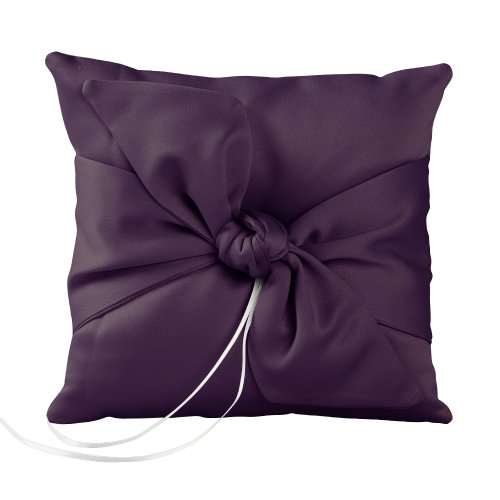 Ivy Lane Design Love Knot Ring Pillow, Eggplant