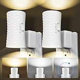 LED Night Light Plug in, 360° Rotating Modern Night Lights Plug into Wall, 3000K/5000K Toggle, Sensor Dusk To Dawn, 0-100 LM Dimmable Night Lights for Bathroom Bedroom Kitchen Hallway Stairs, 2 Pack