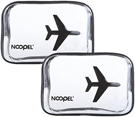 Clear Toiletry Bags 2pcs/pack TSA Approved Airline Carry on Travel Cosmetic Pouch Quart Size 3-1-1