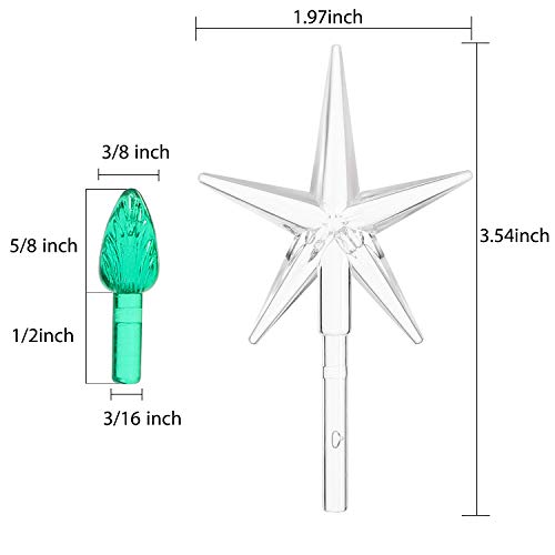 Gejoy 150 Pieces Ceramic Christmas Tree Replacement Lights, Multi Color