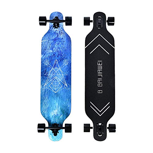 B BAIJIAWEI Drop Through Longboard - 41 Inch Maple Skateboard - Complete Skateboard Cruiser for Cruising, Carving, Free-Style and Downhill (Best Cruising Carving Longboard)