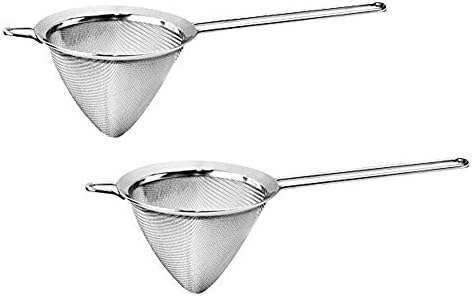 Arts123 Endurance Stainless Steel 3 Inch Conical Strainer,Set of 2