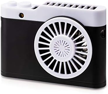 yidenguk USB Personal Fan Necklace Fan, Portable Fan Rechargeable Electric Small Office Fan with Lanyard for home and office, indoor and outdoor activities-Black