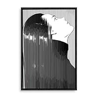 Framed Canvas Wall Art Modern Geometric Pattern Canvas Prints Home Artwork Decoration for Living Room,Bedroom - 16x24 inches