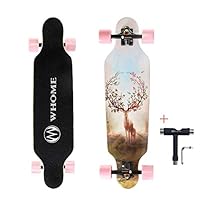 WHOME Skateboard Complete for Adults and Beginners - 31 Inch Small Longboard Skateboard Complete Carving Cruiser T-Tool Included