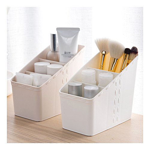 XICHENGSHIDAI Multi-zone cosmetic storage box dresser storage box Desktop plastic stationery skin care product box