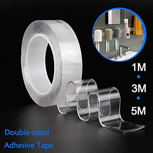 US CHOPDA® Double Sided Nano Adhesive Tape,Washable Traceless Nano Gel Tape,Multipurpose Magic Nano Grip Tape Roll,Kitchen Cellphone,Pads or Tile Nano Grip Tape(3M)