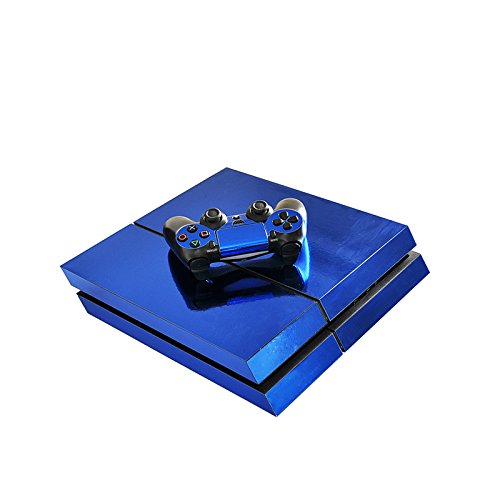 Chickwin PS4 Vinyl Skin Full Body Cover Sticker Decal For Sony Playstation 4 Console & 2 Dualshock Controller Skins (Blue Glossy)