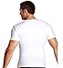 Insta Slim Men’s Slimming Compression Fitted Short Sleeve V-Neck T-Shirt for Working Out, Gym, Special Occasions, Back Support, Everyday Wear (White-Small) (Made in The USA)