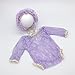Zeroest Newborn Photography Props Lace Romper Baby Photography Outfits Girl Lace Bonnet Hats Outfit Newborn Girl Photoshoot (Purple)