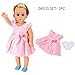 FairyStar American Girl Doll Clothes Wardrobe Makeover (10pcs), 5 Outfits American Girl Doll Accessories Set Clothes, Fits 18