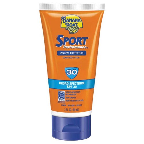 Banana Boat Sport Performance Sunscreen Lotion Travel Size SPF 30, 3 Oz