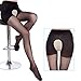 Women’s Sexy Sheer Crotchless Pantyhose - Push-up Satin Open Crotch Free Tights - Reinforced Toe (3 Pair 15D Black)