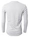 H2H Mens Henley T-shirts with Long Sleeve, White, US L (Asia XL)