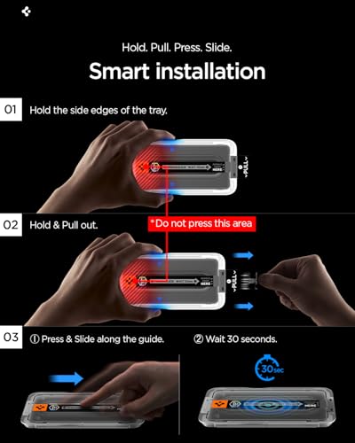 Spigen GLAStR EZ FIT PRO for Samsung Galaxy S26 PLUS Screen Protector [2 PACK] Premium Tempered Glass [Aluminum-Enhanced Durability] Impact resistance | Auto Alignment | Case Friendly - 2 PACK