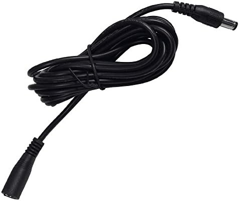 Foscam Power Adapter Extension Cable 12V 6.6ft for Foscam 12-Volt IP Camera (Black)
