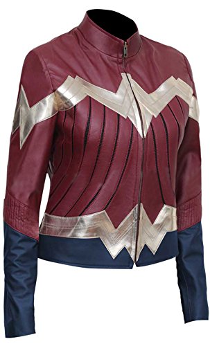 Wonder Woman Princess Diana (Gal Gadot) Costume Synthetic Leather Jacket - Image 3