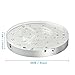 8inch Base Lights - Remote Multicolor RGB LED Stand Rechargeable Battery + AA Battery Operated 1.4inch Tall Round Silvery Plate for Wedding Party Events Home Floral Vases Glass Crystal Decor Lighting