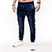 Leadmall Men’s Workout Stretchy Jeans – Men Cargo Sport Jogger Skinny Fit Denim Pants – Drawstring Elastic Waist Trousersthumb 2