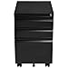 Giantex Rolling Mobile File W/3 Lockable Drawers and Pedestal for Office Study Room Home Steel Storage Cabinet
