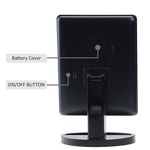 LED Lighted Vanity/makeup Desktop Mirror (Black) Beauty Store