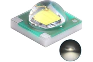 LEDGUHON 10Pcs 3535 SMD Led Chip 3W Led Emitting Diode White Light High Intensity Bright Lighting Emitter Led Chip Replacement(120deg,White 6000K-7000K,DC 3.2-3.6V,700mA)