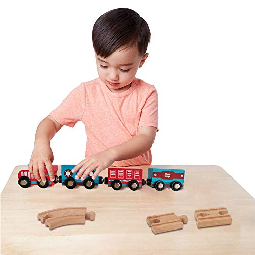 umu Wooden Train Set for Toddlers Toys for Kids Compatible to