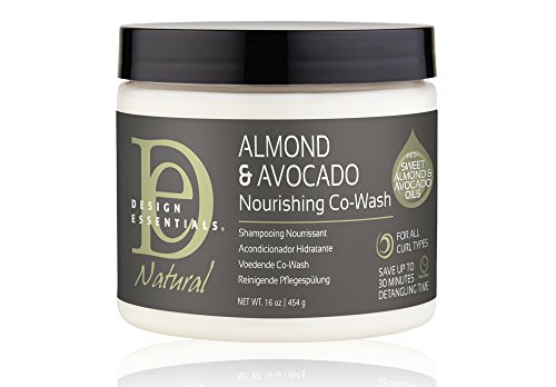 Design Essentials Natural 2-in-1 Sulfate-Free Nourishing Co-Wash Crème for Cleansing, Conditioning and Hydrating All Hair Textures-Almond & Avocado Collection, 16oz.