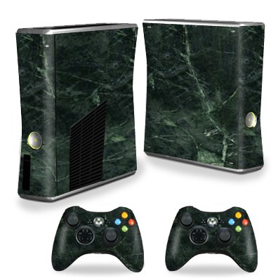 MightySkins Skin Compatible with X-Box 360 Xbox 360 S Console - Green Marble |…