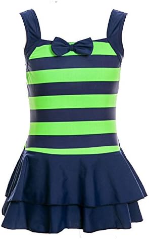 Big Girls Poptical Stripes Sport Splice 1 Piece Swimsuit