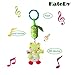 Katedy Toy 4 Packs Rattle Cat Seat Hanging Bell for Newborn Toddlers Playing Handbells Use for Baby Car Crib Stroller Adorable Animal Wind Chime for Tag Along Travel