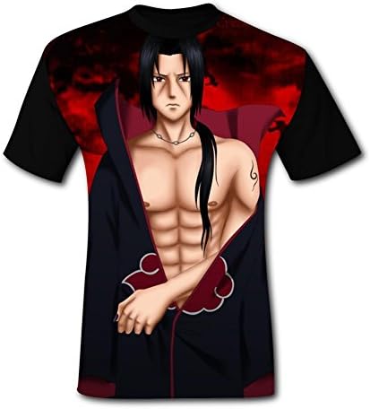 G45E2G12RG Nice Men's Originality Uchiha Akatsuki_Itachi XD Man Youth European Code Short Sleeve T-Shirt Polo