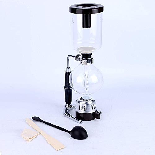 Homend 5 Cup Tabletop Siphon (Syphon) Coffee Maker with Alcohol Burner