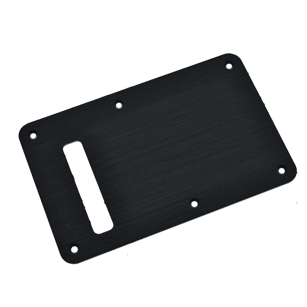 Dopro Aluminum Anodized Modern ST Strat Back Plate Tremolo Trem Cavity Cover for American/Mexican FD Stratocaster Black