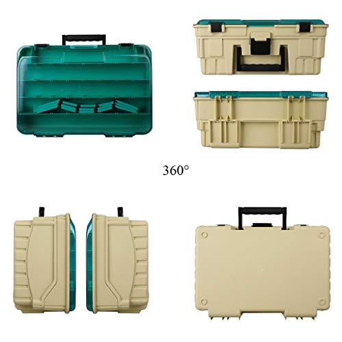 BYDBNR Angelkasten, Große Kapazität Double-Layer-Mehrzweck-Fanggeräte Toolbox Fanggeräte Zubehör Aufbewahrungsbox – Bild 4