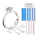 Ring Size Adjuster 2 Styles Invisible Ring Adjuster Sizer Reducer with Jewelry Polishing Cloth for Loosing Rings, 14 Pieces, 10 Sizes