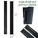 2Pcs Stove Counter Gap Cover Filler Guard and 4Pcs Gas Stove Burner Covers Liners Gas Range Protector, Black