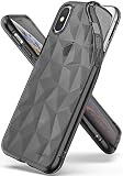 Ringke Air Prism Compatible with iPhone Xs Case, iPhone X Case 3D Contemporary Design Geometric Stylish Pattern TPU Drop Resistant Cover for iPhone X, iPhone Xs 5.8 inch (2018) - Smoke Black