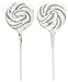 Silver Swirl Pop Suckers (24 individually wrapped lollipops) Cherry Flavored