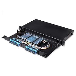 Fiber Optic Patch Panel, Rack Mount, 1 RU, Includes