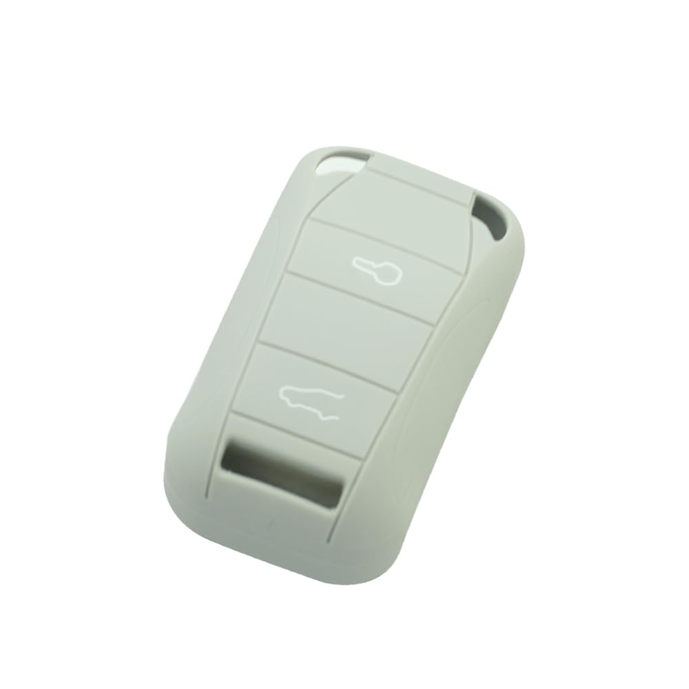 BROVACS Silicone Cover Protector Case Holder Skin Jacket Compatible with PORSCHE 2 Button Flip Remote Key Fob CV9921 Grey — image 1