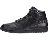 Nike Men's Air Jordan 1 Mid Black/Black/Dark Grey Basketball Shoe - 10 D(M) US